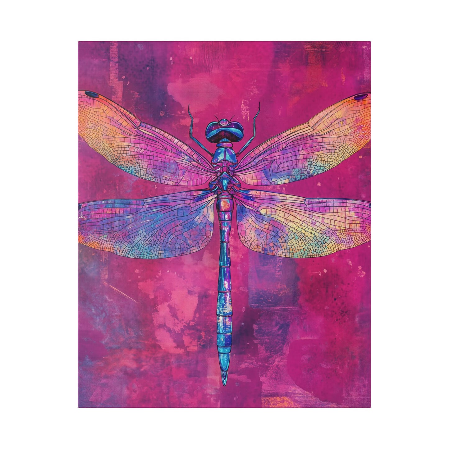 Vibrant Dragonfly - Secret Garden Series -  Fine Art Print on Canvas