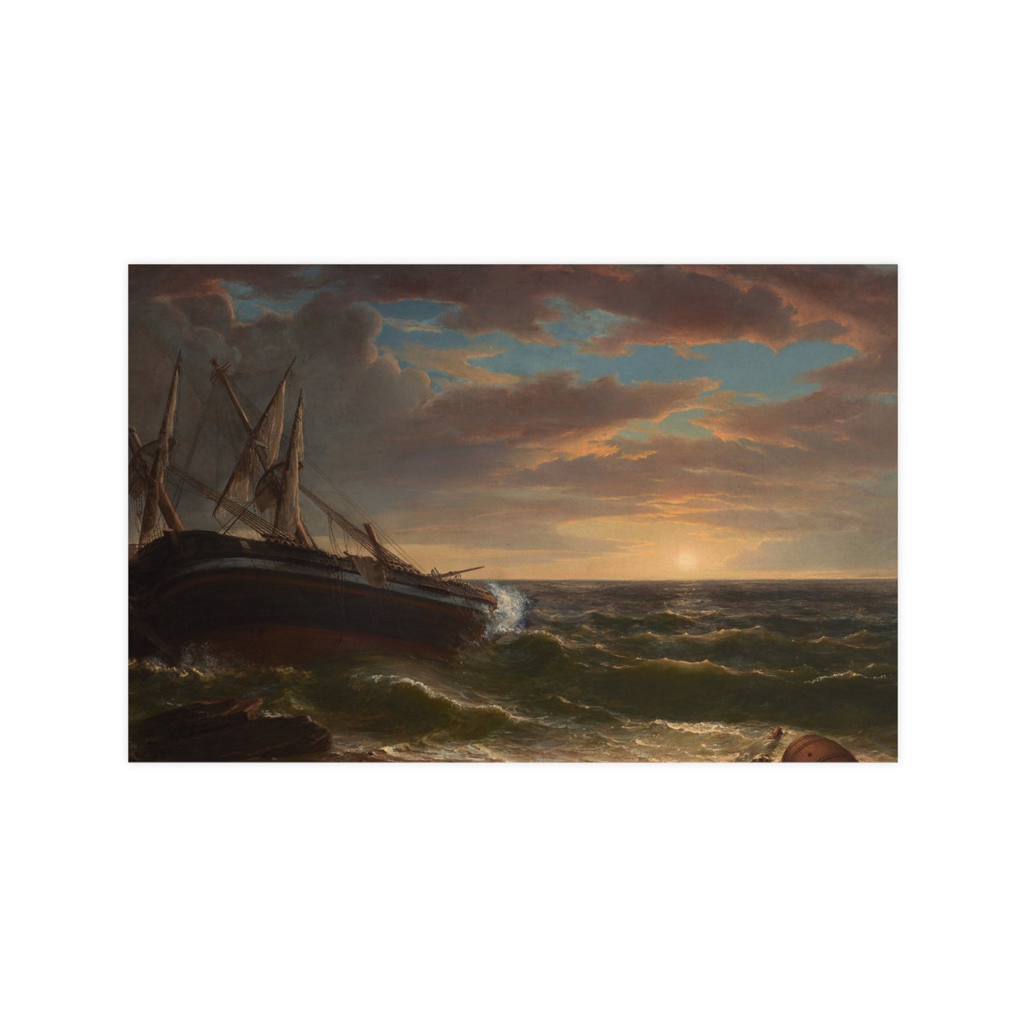 The Stranded Ship - Maritime Drama Fine Art Poster