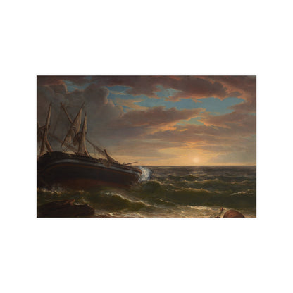 The Stranded Ship - Maritime Drama Fine Art Poster