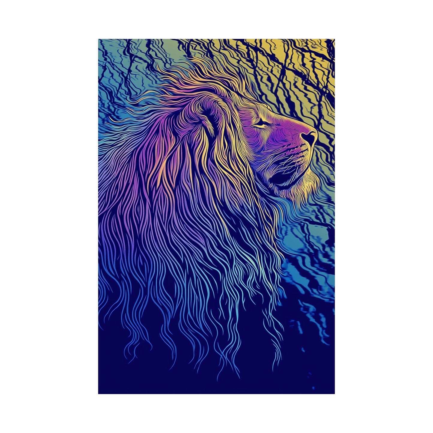 Lion Heart - Fine Art Print - Whimsical Animals - Nature Posters - Vibrant Wall Art for Animal Lovers