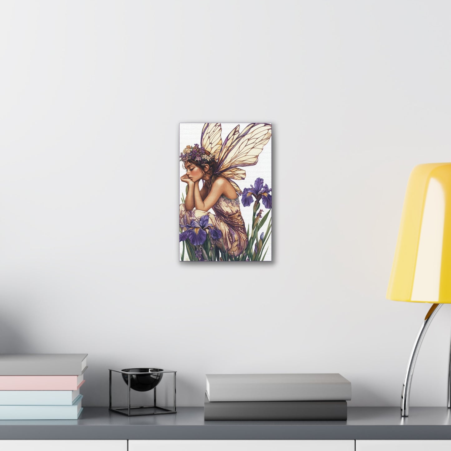Iris You Were Here - Flowers & Fairies Collection - Fine Art Print on Canvas