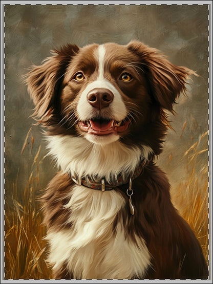 Charming Dog Portrait Framed Wall Art