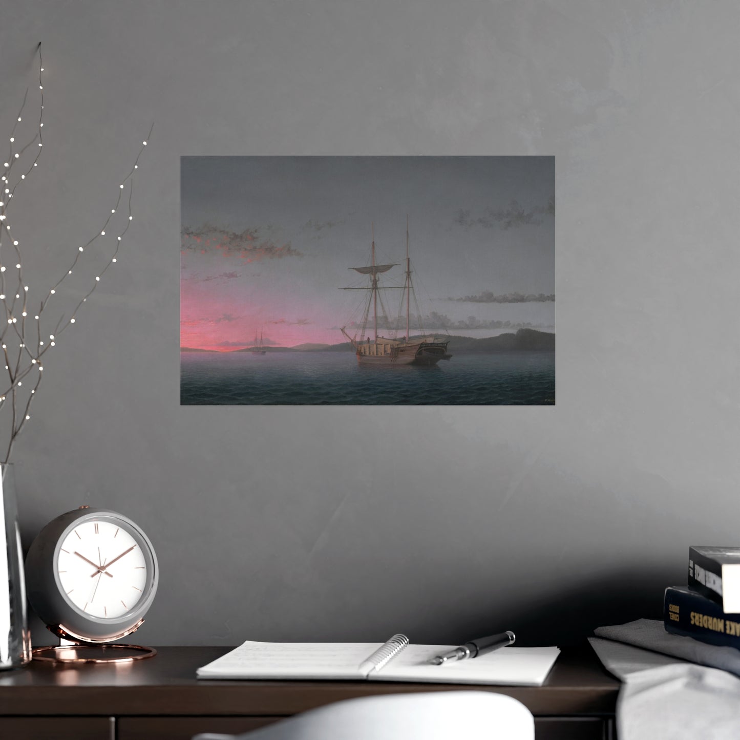 Lumber Schooners at Evening Penobscot Bay - Maritime Fine Art Poster