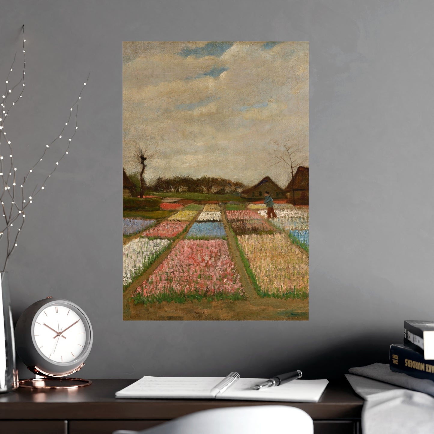 Flower Beds in Holland - Van Gogh Fine Art Poster