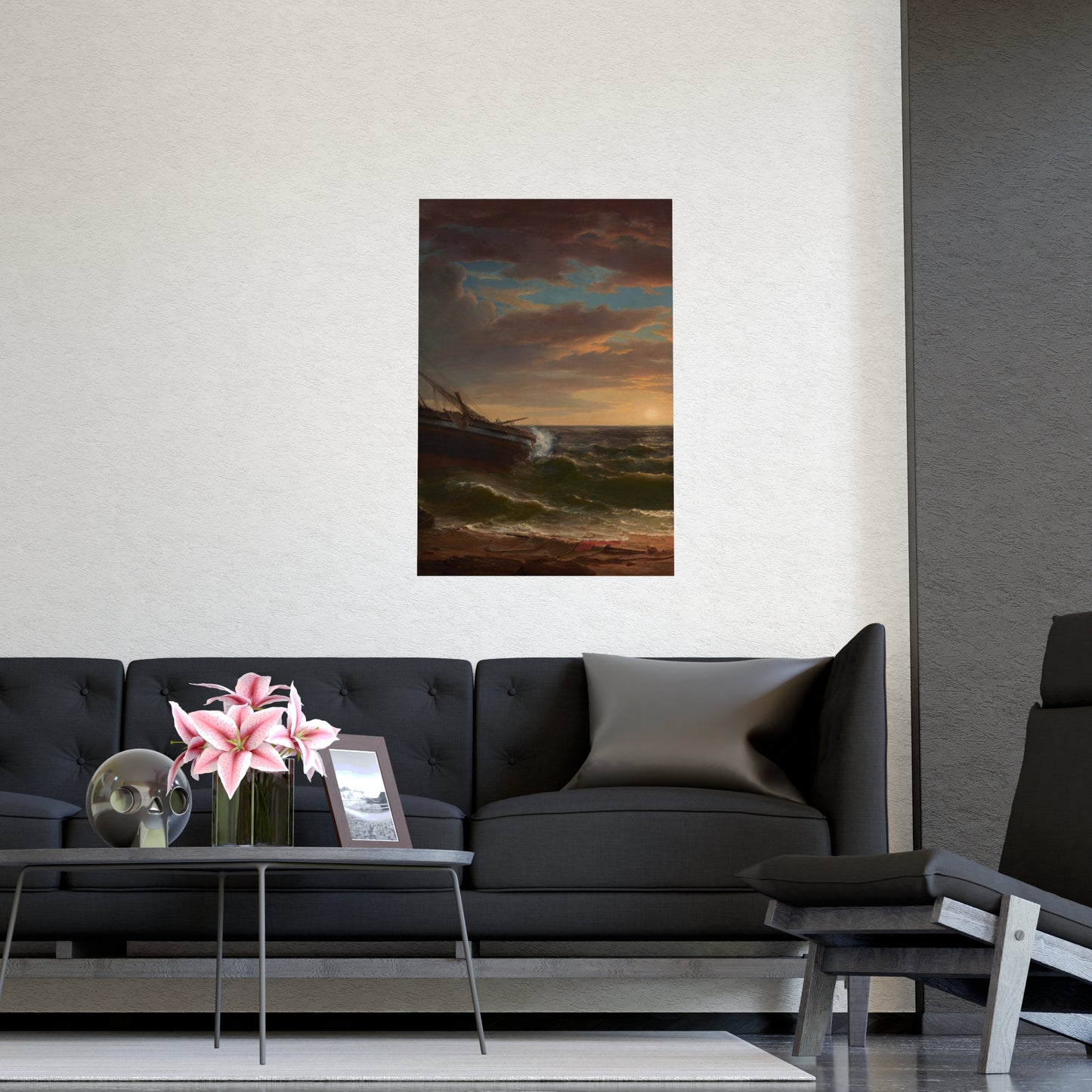 The Stranded Ship - Maritime Drama Fine Art Poster