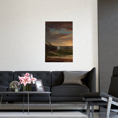The Stranded Ship - Maritime Drama Fine Art Poster