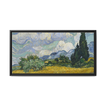 Van Gogh - Wheat Field with Cypresses - Museum Collection - Framed Canvas Print