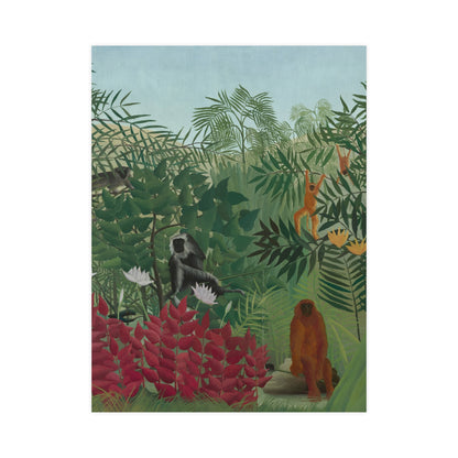 Tropical Forest with Monkeys - Rousseau Fine Art Poster