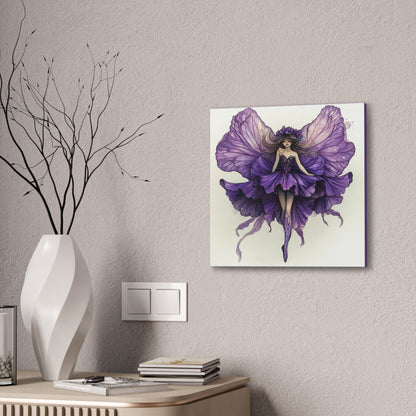 A Violet Affair - Fairies & Flowers Collection - Wall Art - on Canvas