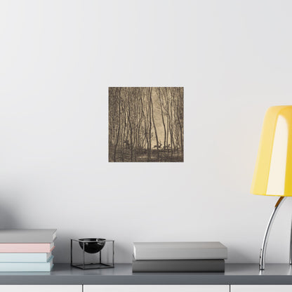 Deer Running Through Woods Nature Fine Art Print