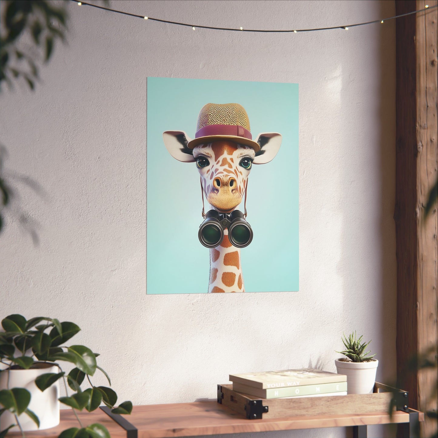 Adventure Awaits - His & Hers Giraffe Fine Art Prints (II) - Whimsical Animals - Wall Art -  Fine Art Prints - Home Décor