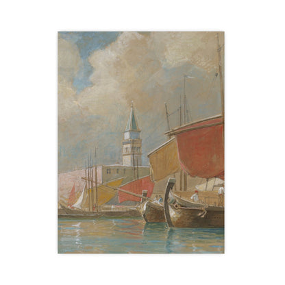 Shipping Along the Molo Venice - Canaletto Fine Art Poster