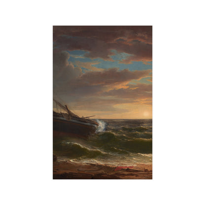 The Stranded Ship - Maritime Drama Fine Art Poster