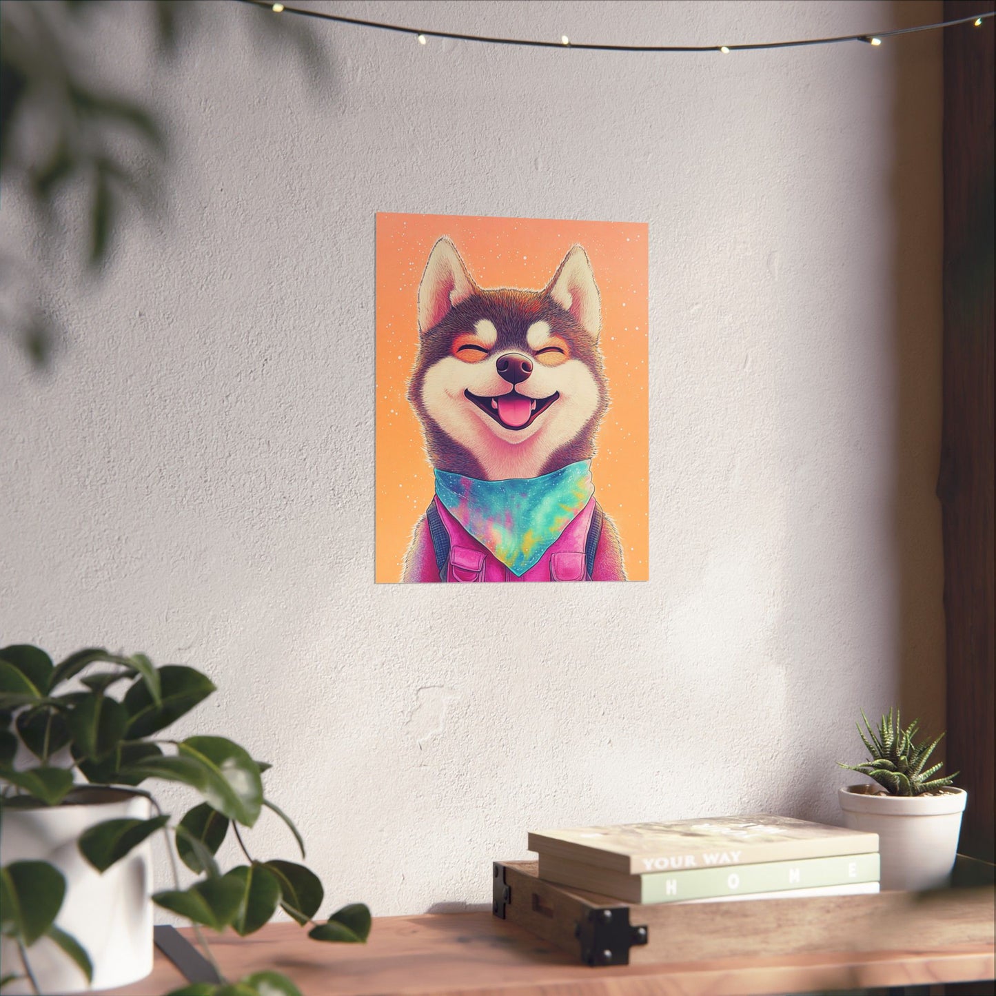 Shiba Inu So Happy - Matte Vertical Poster - Brighten Your Space with Joy - Love Dogs - Wall Art