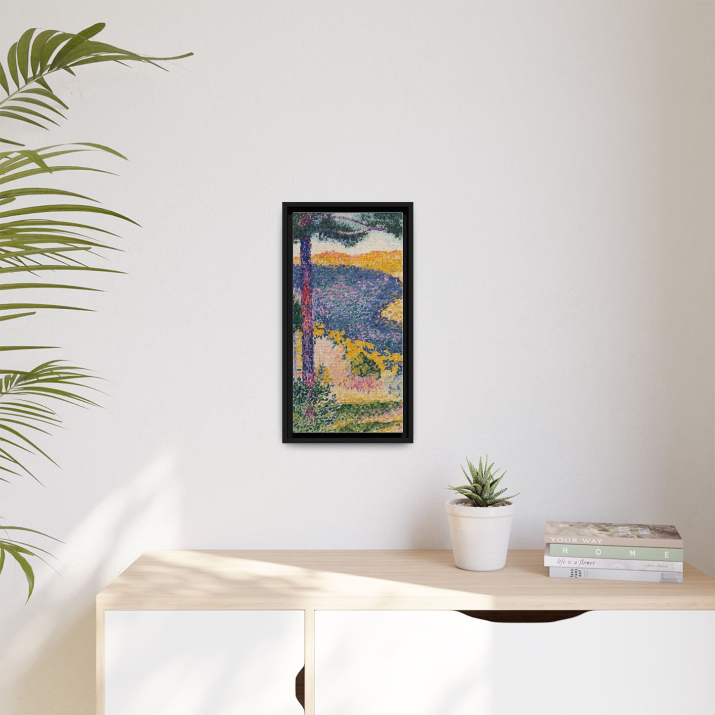 Valley with Fir Shade on the Mountain - Museum Collection - Framed Canvas Print