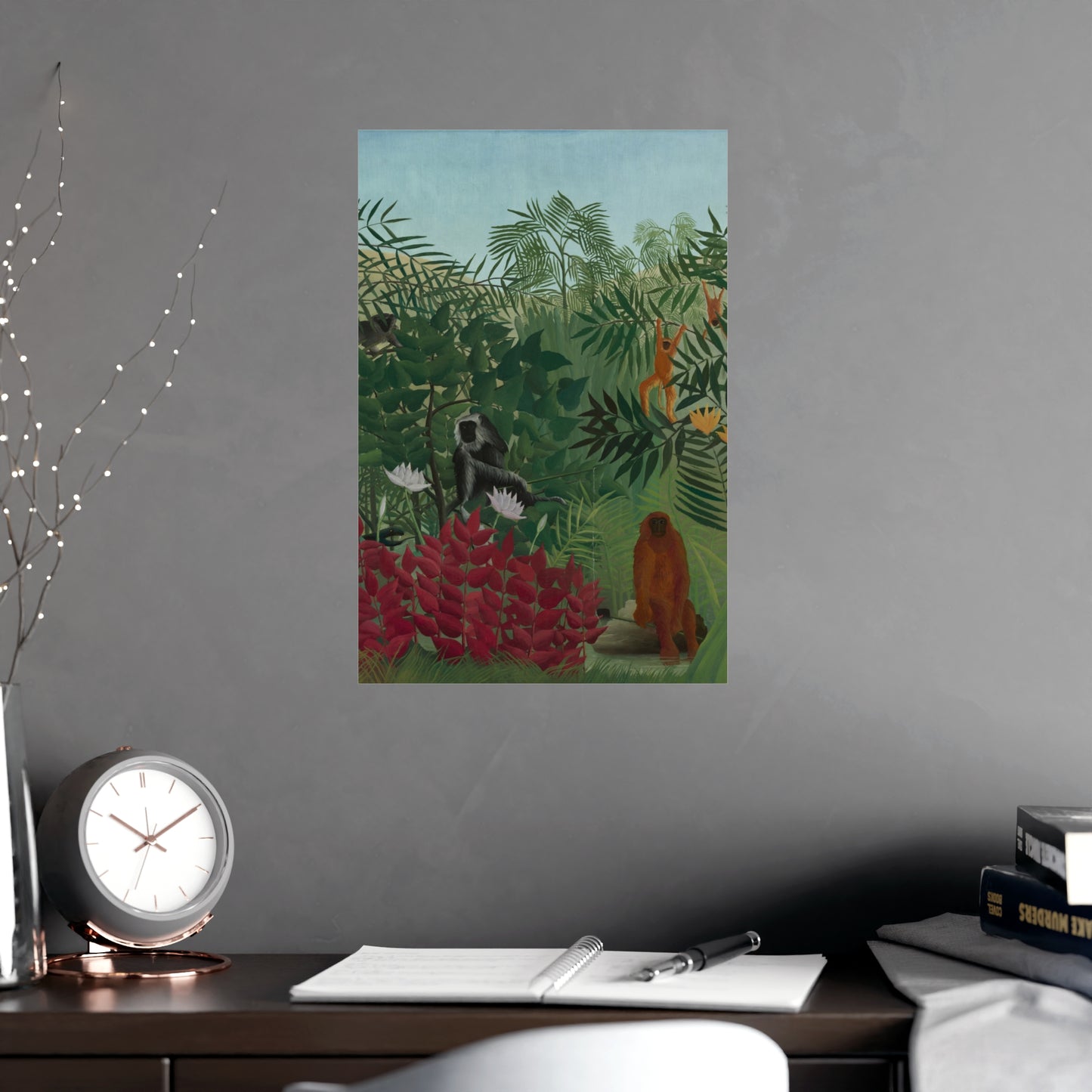 Tropical Forest with Monkeys - Rousseau Fine Art Poster