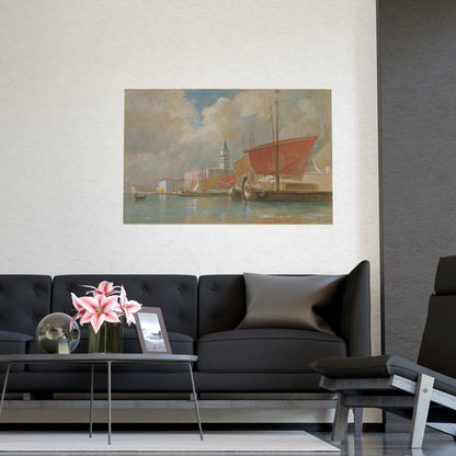 Shipping Along the Molo Venice - Canaletto Fine Art Poster