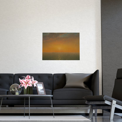 John Frederick Kensett : Sunset on the Sea (1872) - Museum Collection - Fine Art Print