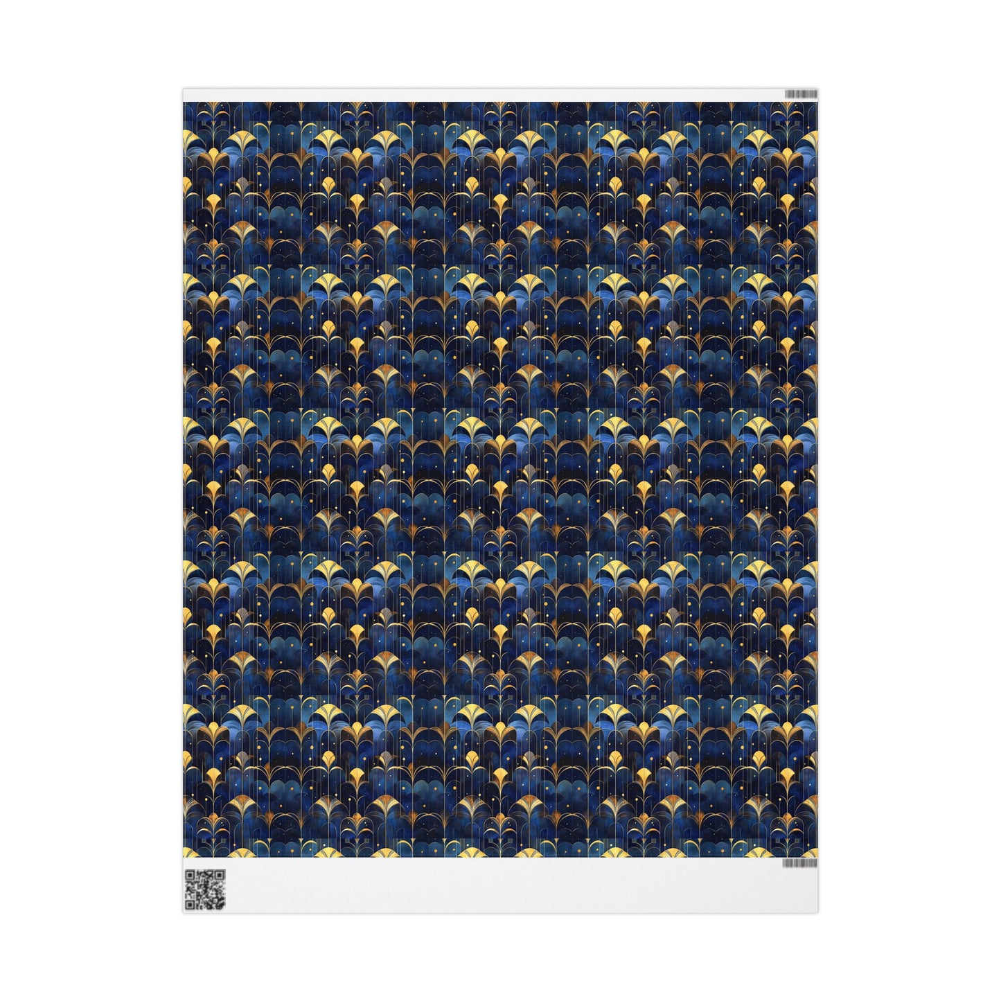 Art Deco Style - Navy & Gold - Art Print Wrapping Papers