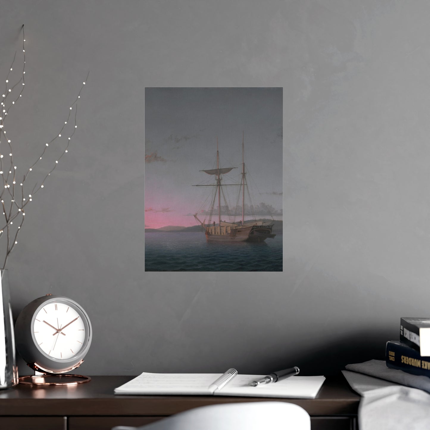 Lumber Schooners at Evening Penobscot Bay - Maritime Fine Art Poster