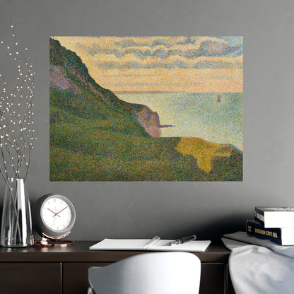 Seascape at Port-en-Bessin Normandy - Seurat Fine Art Poster