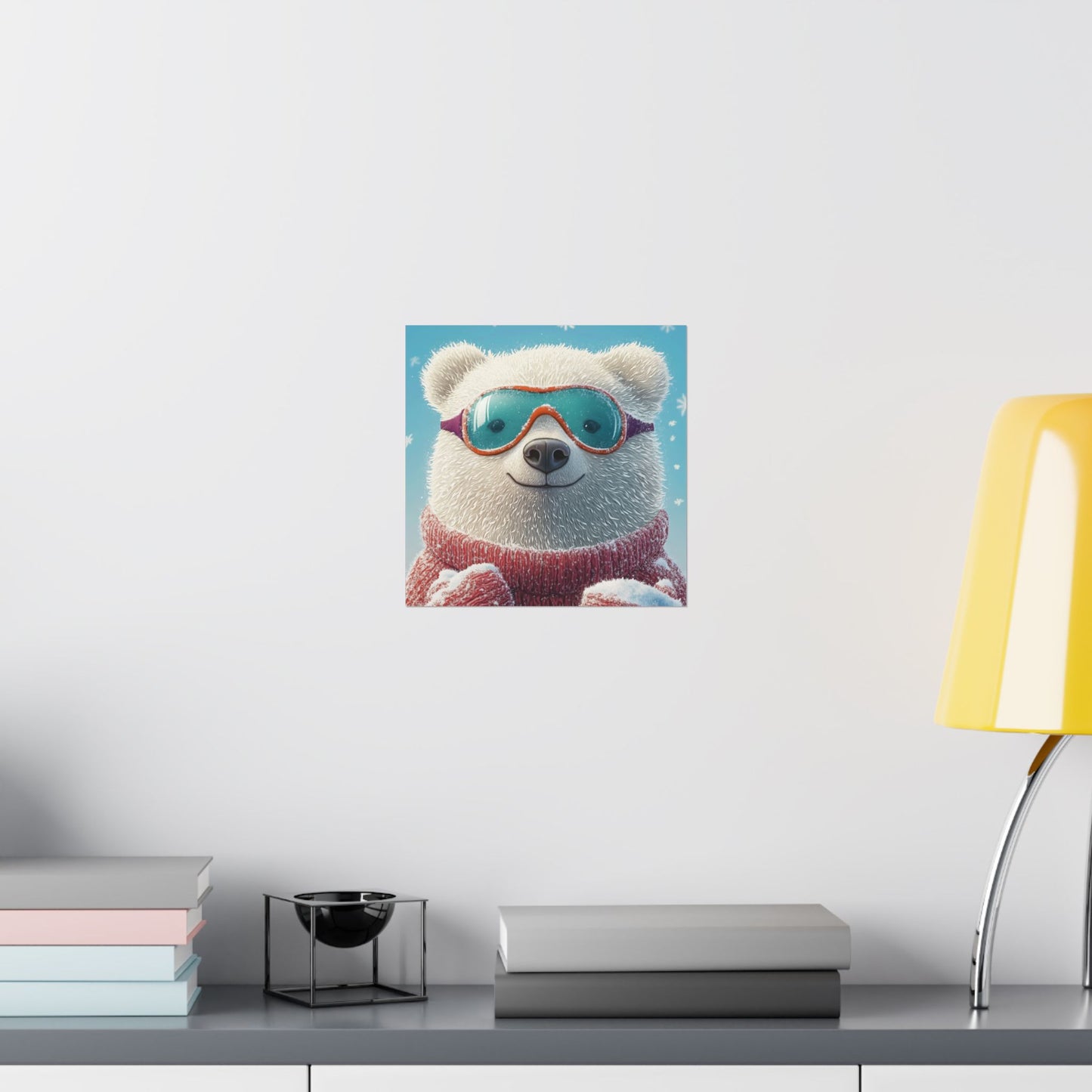 Chill Polar Bear Winter Poster - Cozy & Joyful -  Wall Art & Home Décor