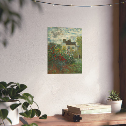 Monet - Artist's Garden at Argenteuil Fine Art Print