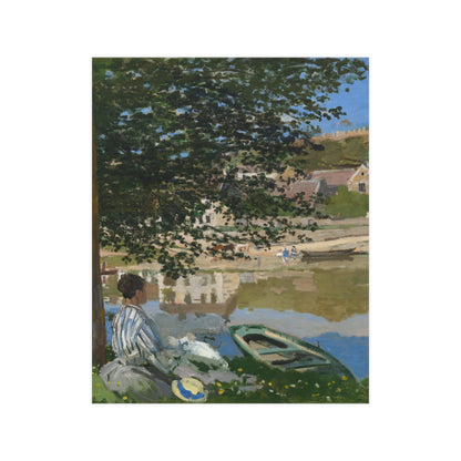 On the Bank of the Seine at Bennecourt - Monet Fine Art Poster