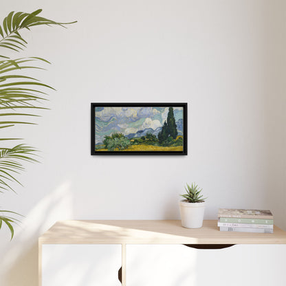 Van Gogh - Wheat Field with Cypresses - Museum Collection - Framed Canvas Print