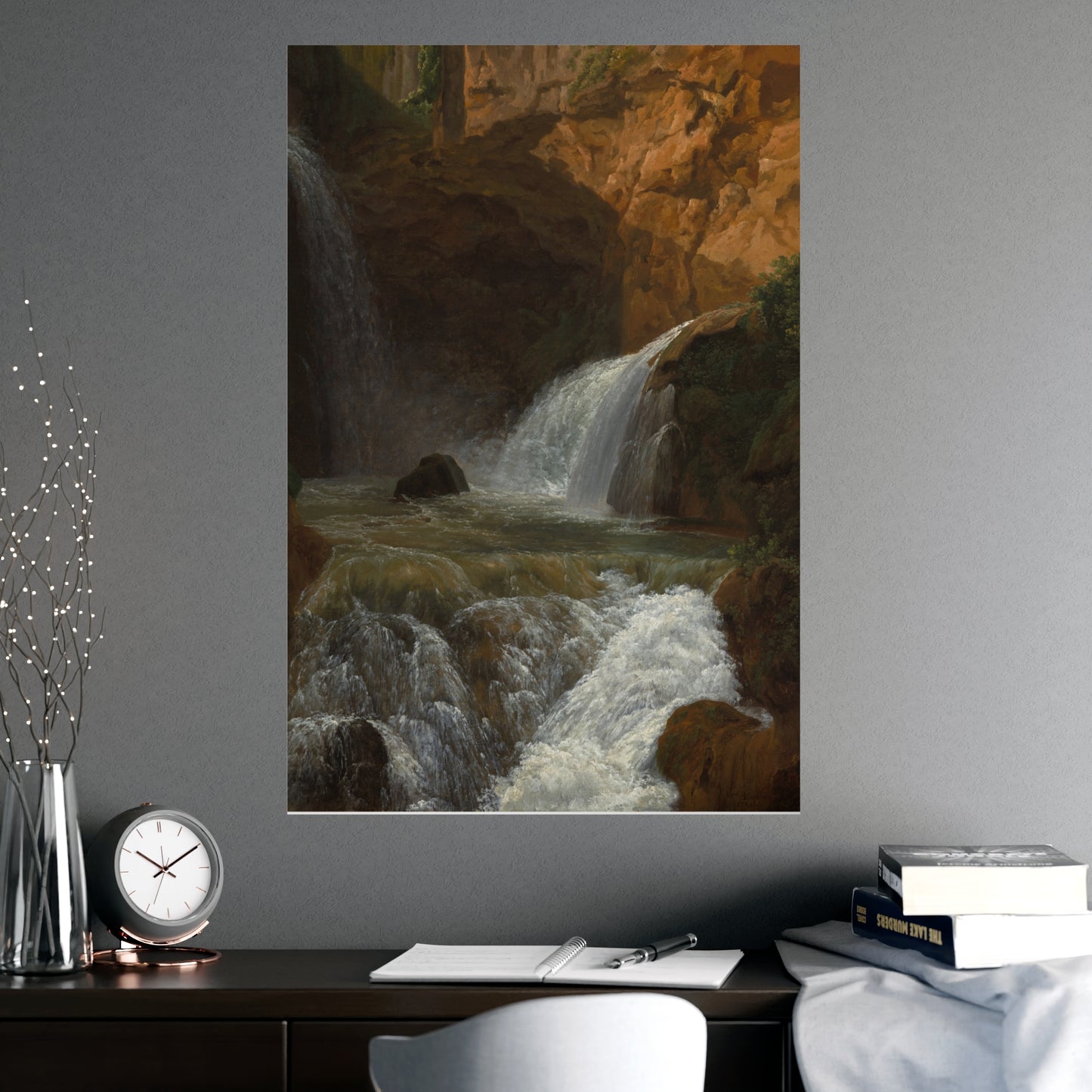 Waterfalls at Tivoli - Italian Landscape Fine Art Poster