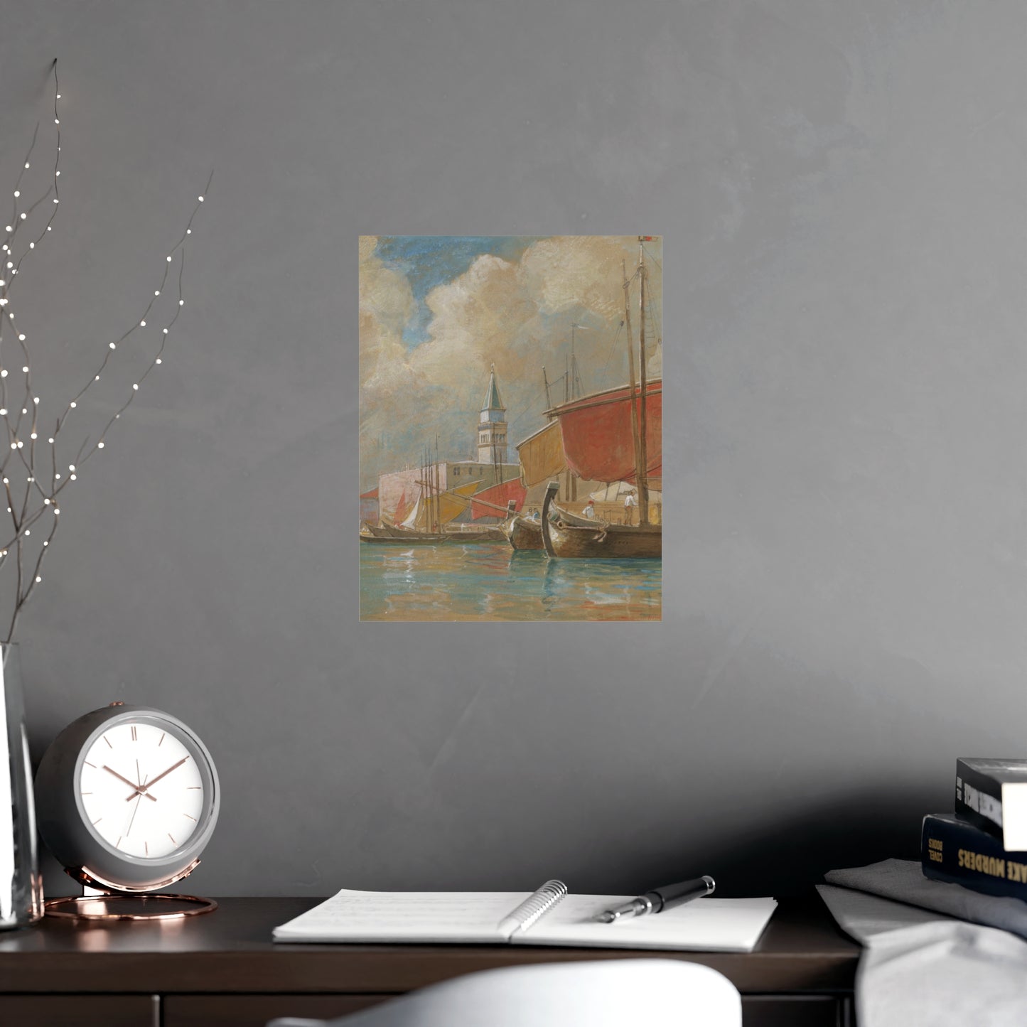 Shipping Along the Molo Venice - Canaletto Fine Art Poster