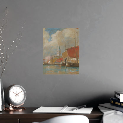 Shipping Along the Molo Venice - Canaletto Fine Art Poster
