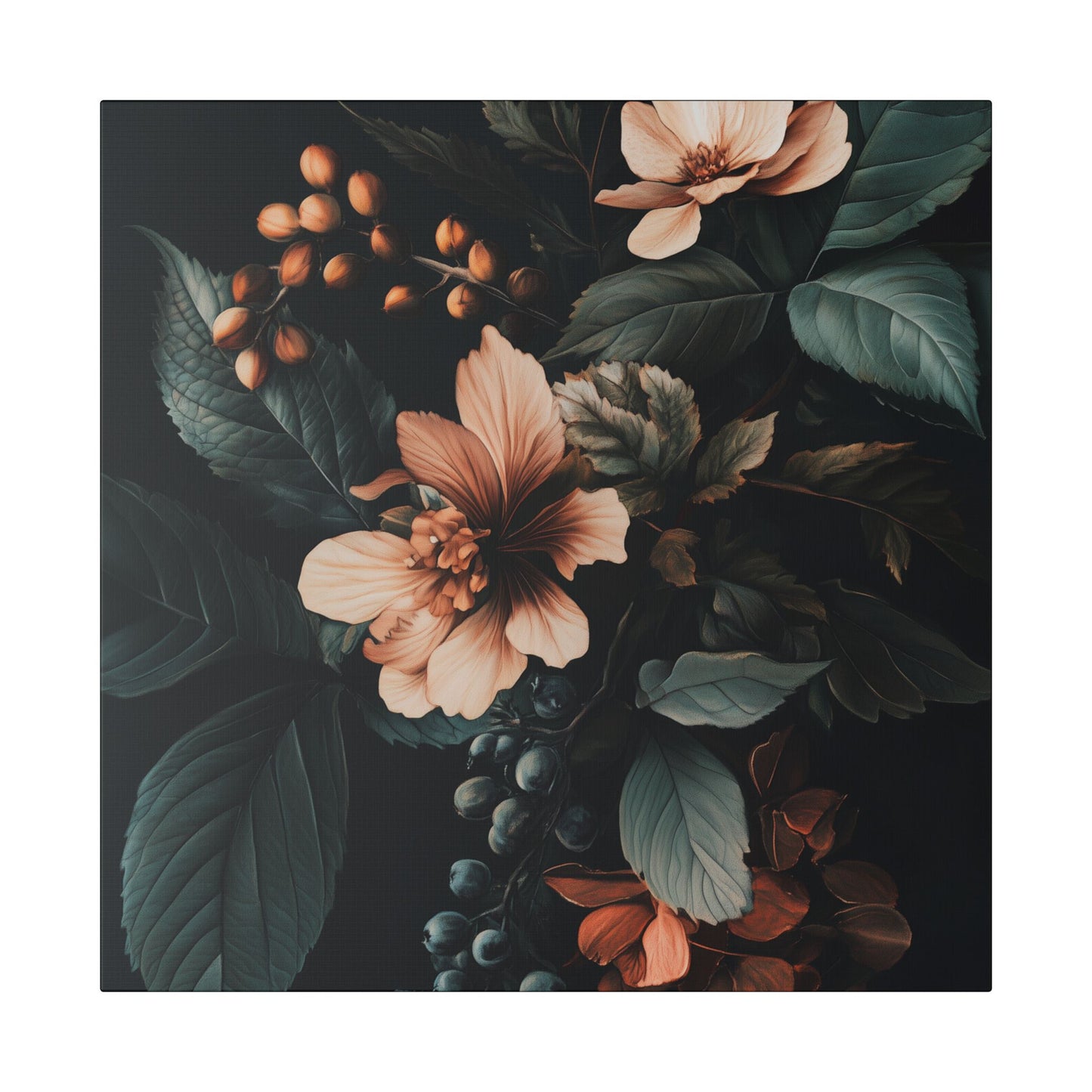 Evergreen Moody Botanical -Secret Garden Series  - Fine Art Print on Canvas