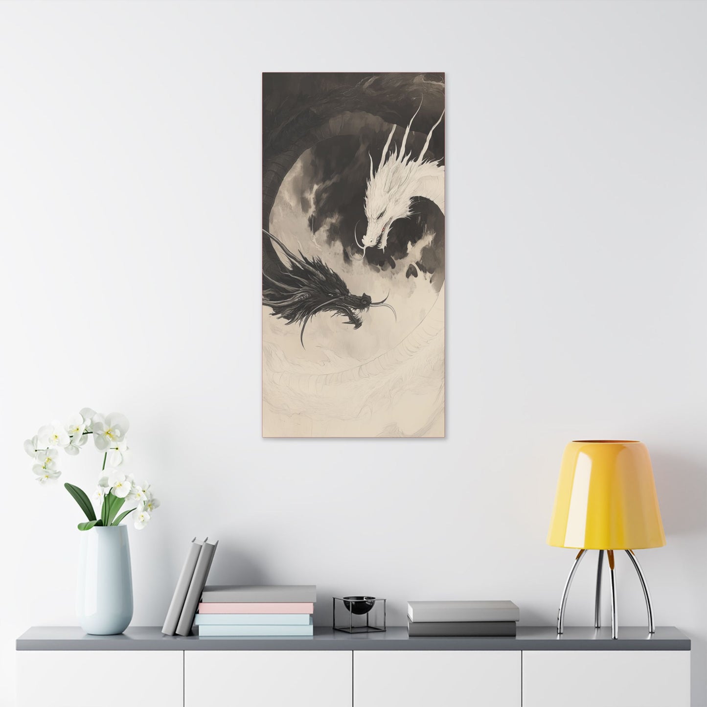 Yin & Yang - Dragon Art Collection -  Fine Art Print on Canvas