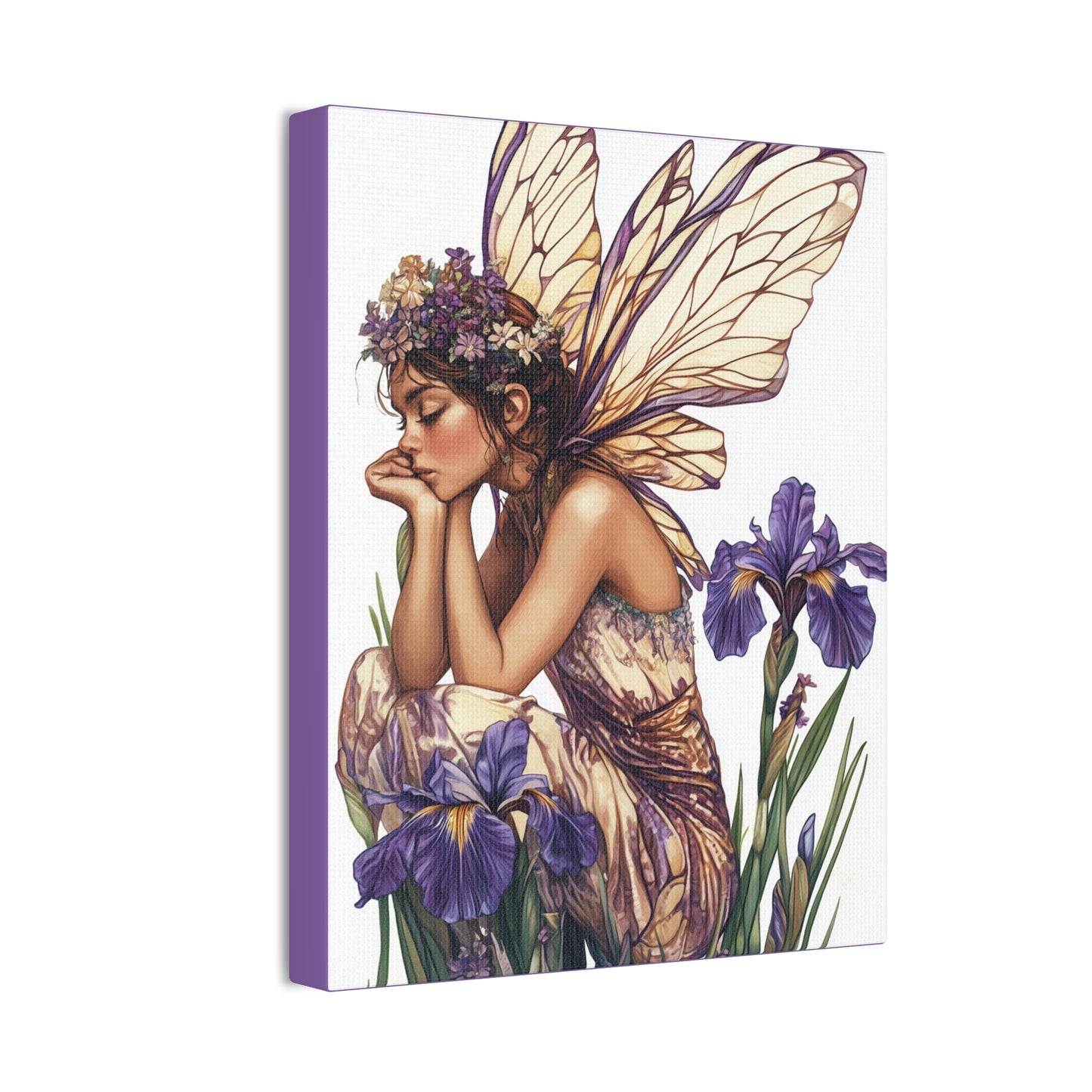 Iris You Were Here - Flowers & Fairies Collection - Fine Art Print on Canvas