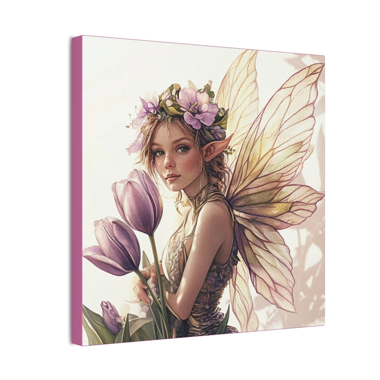 Tuesdays are for Tulips - Flowers & Fairies Collection - Fine Art Print on Canvas