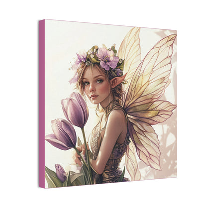 Tuesdays are for Tulips - Flowers & Fairies Collection - Fine Art Print on Canvas