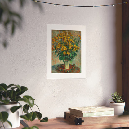 Claude Monet - Jerusalem Artichokes Painting - Fine Art Print - Vertical Poster - Floral Art Décor