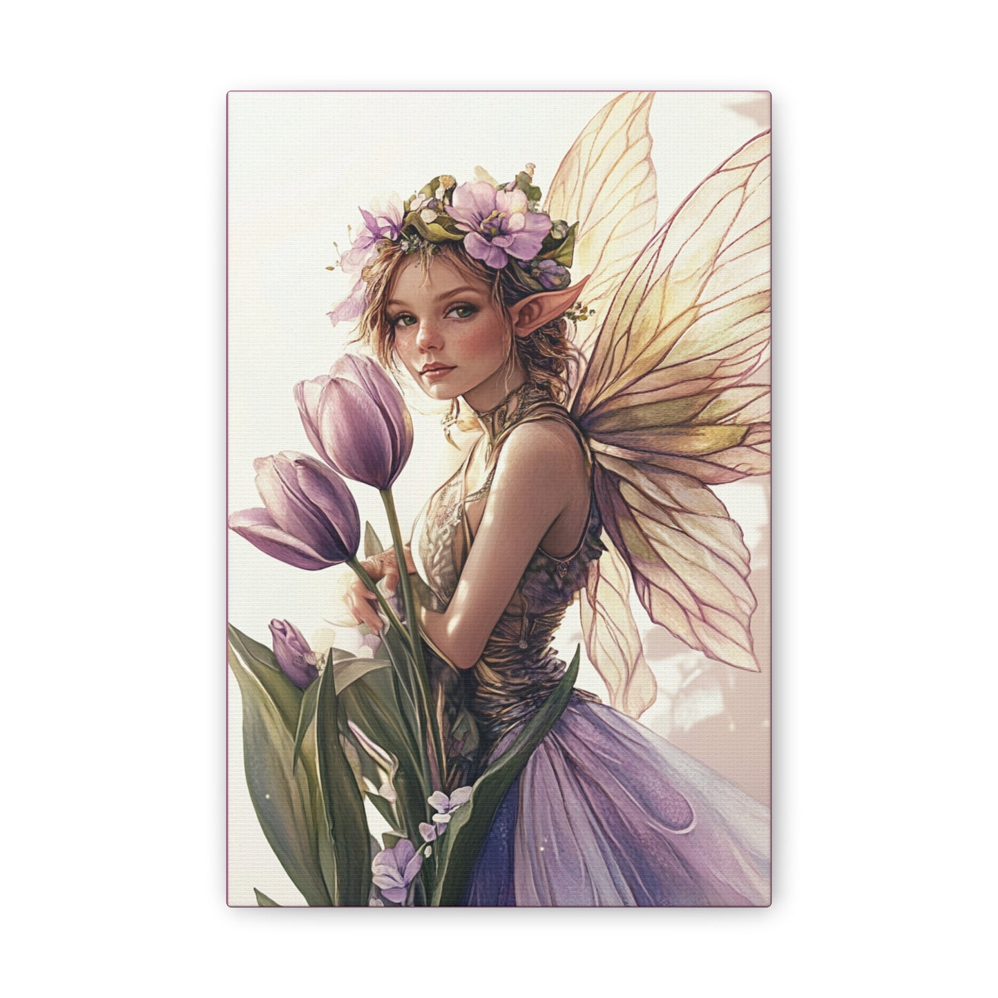 Tuesdays are for Tulips - Flowers & Fairies Collection - Fine Art Print on Canvas