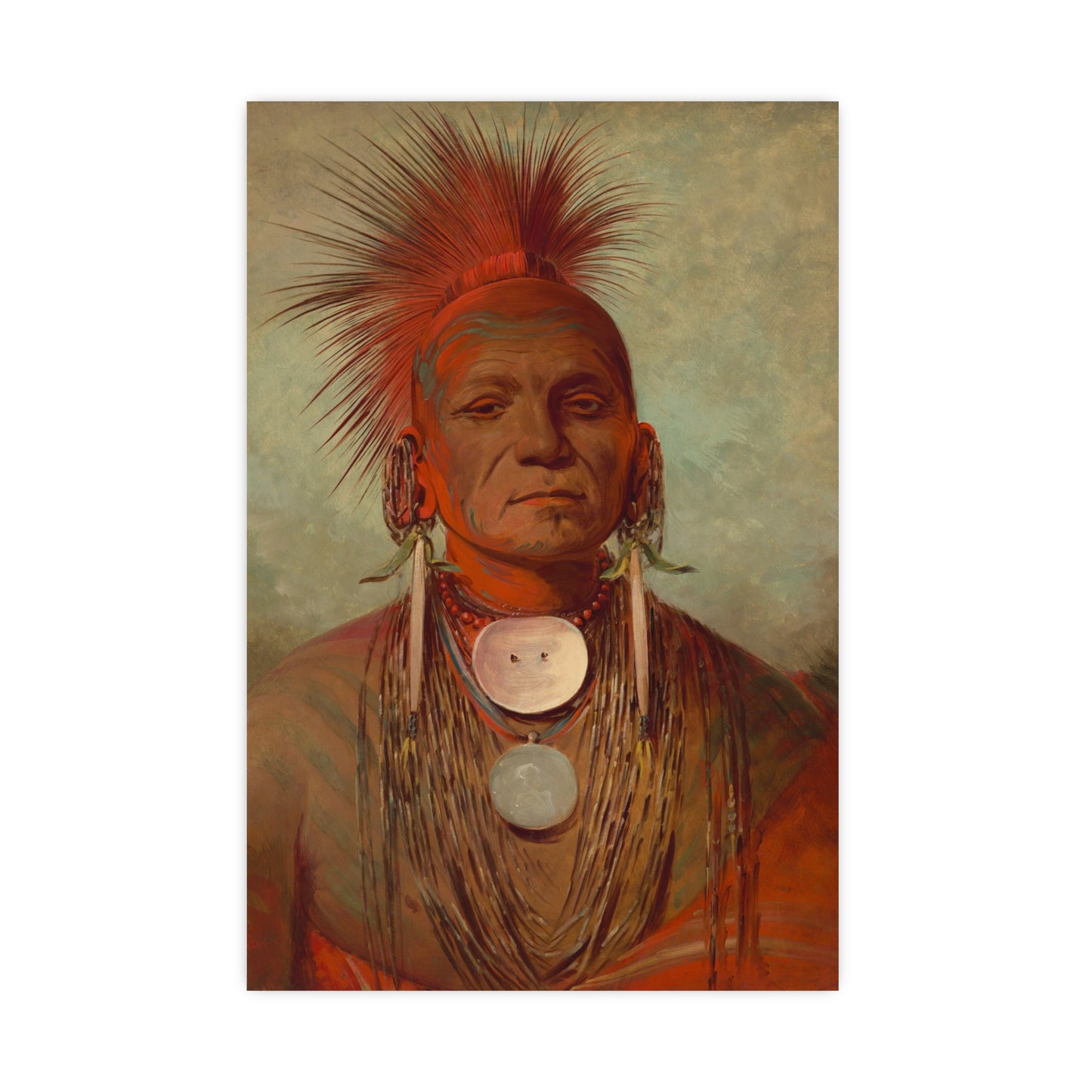 Iowa Medicine Man Portrait - George Catlin - Fine Art Poster