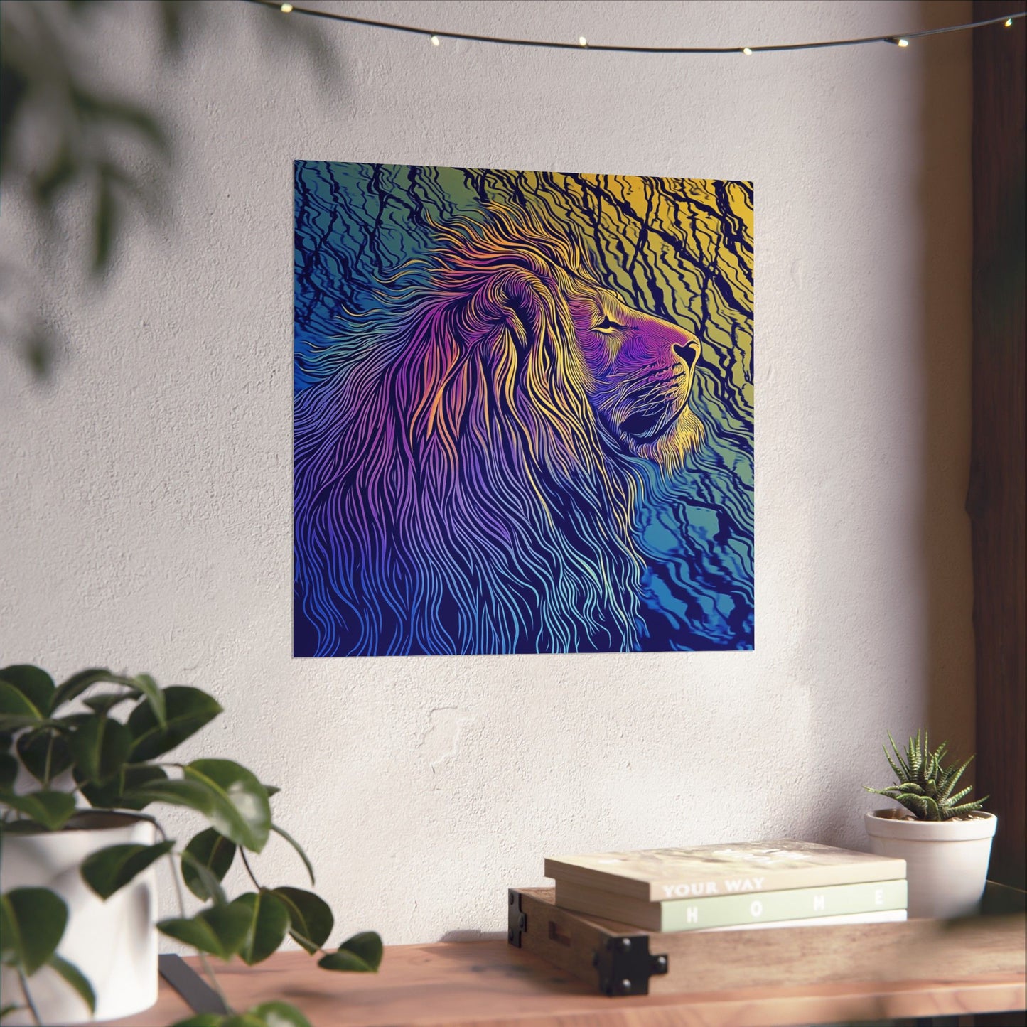 Lion Heart - Fine Art Print - Whimsical Animals - Nature Posters - Vibrant Wall Art for Animal Lovers