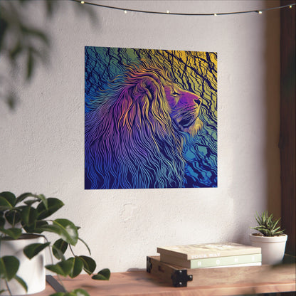 Lion Heart - Fine Art Print - Whimsical Animals - Nature Posters - Vibrant Wall Art for Animal Lovers