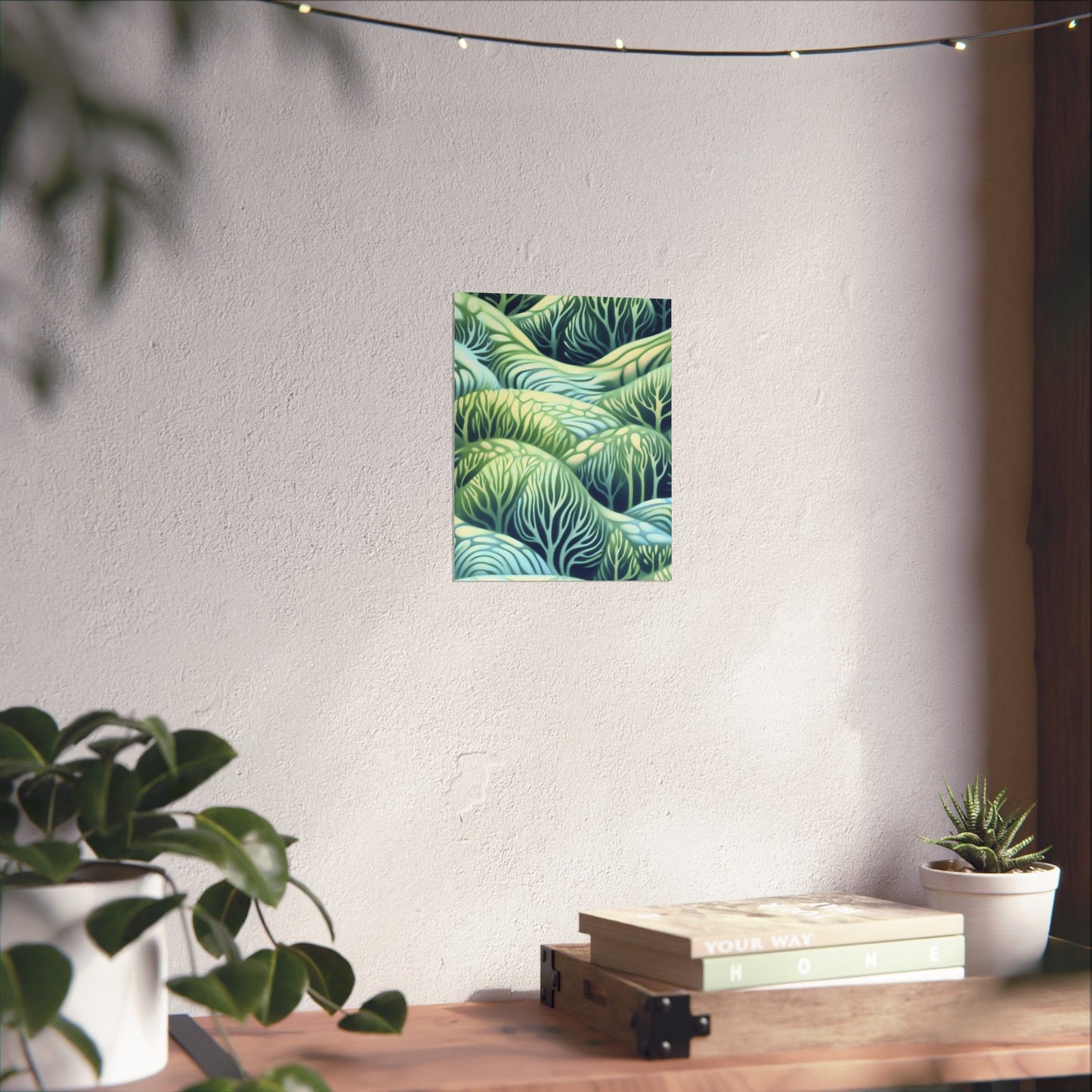 Serene Nature Matte Vertical Poster - Tranquil Forest Design for Home Decor