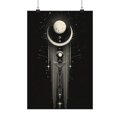 Guided by the Moon - Fine Art Print - Cosmic Poster - Celestial Wall Art - Astronomy Lovers - Space - Ethereal
