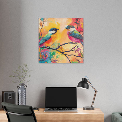 Love Birds in Paradise - Fine Art Print - Wall Art - on Canvas