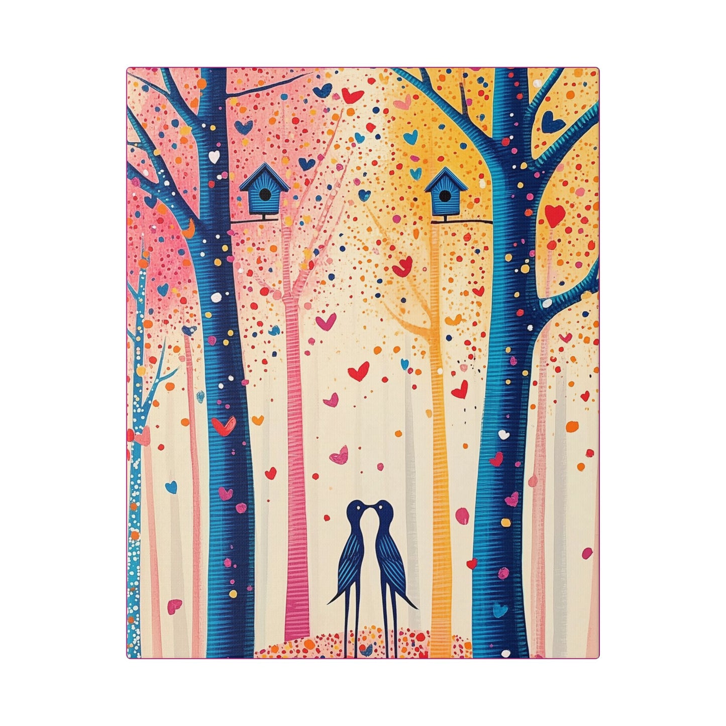 Little Love Birds - Delight in Nature Series - Fine Art Print on Canvas
