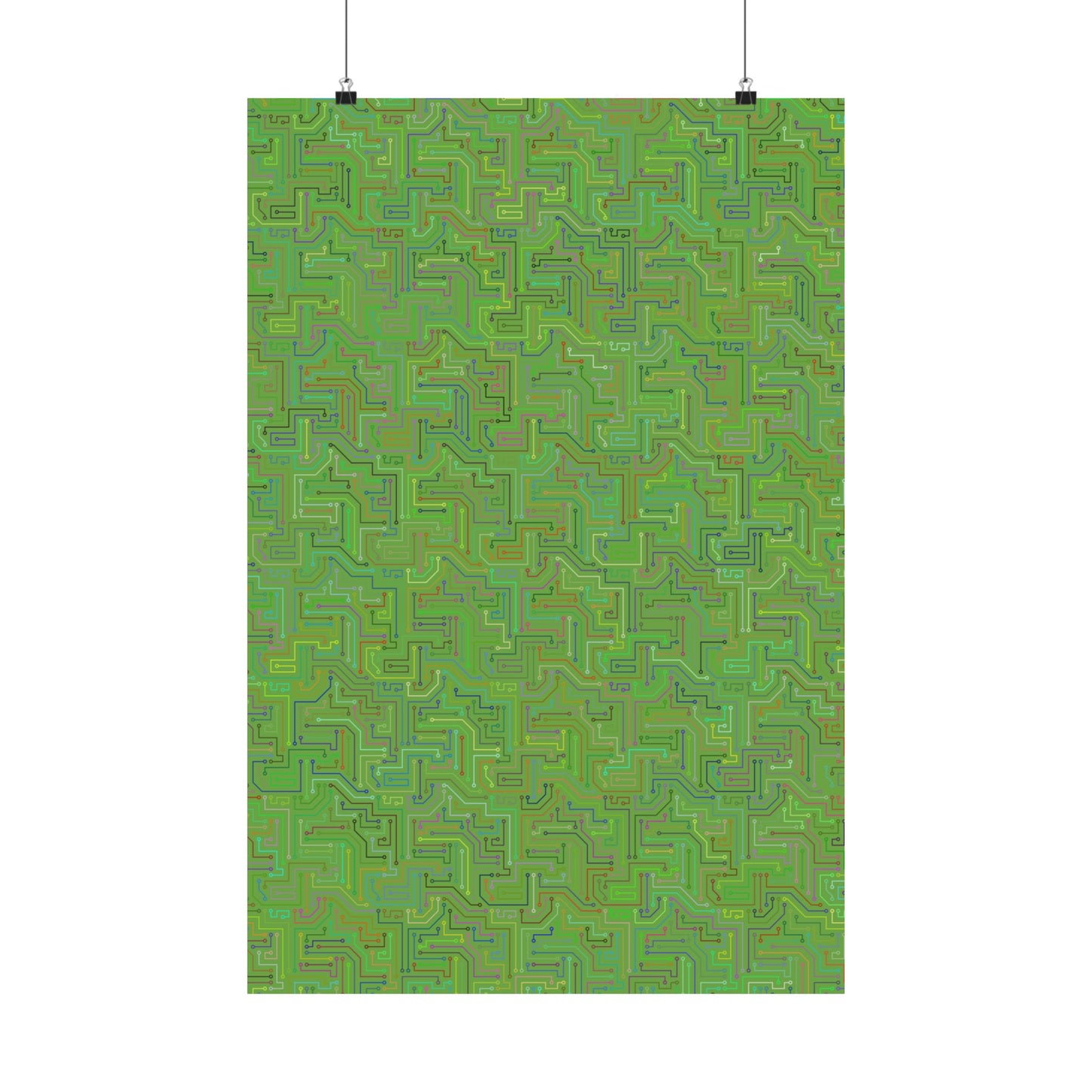 Circuit Board Art Print - Multi-color - Tech- Vertical Poster - Modern Wall Art