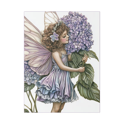 Purple Hydrangea - Flowers & Fairies Collection - Fine Art Print on Canvas