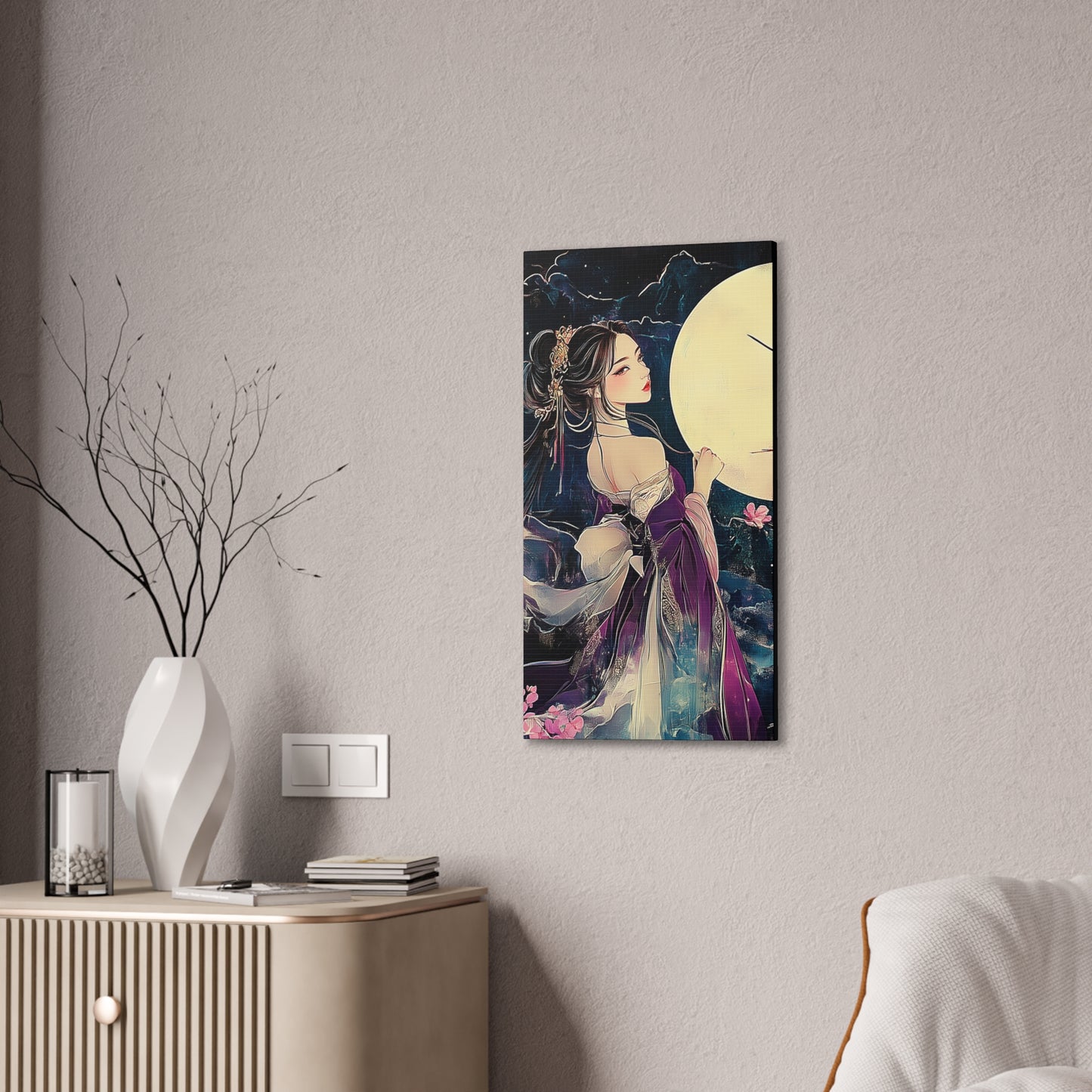 Thinking of You in the Moonlight - Fine Art Print - Wall Art on Canvas