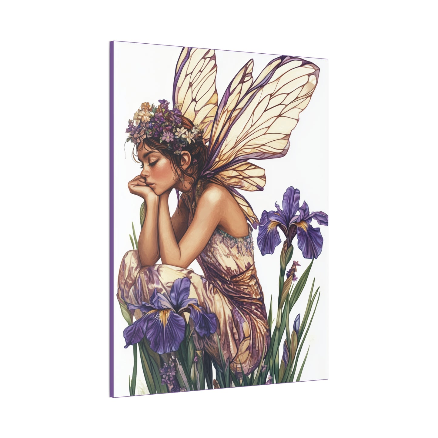 Iris You Were Here - Flowers & Fairies Collection - Fine Art Print on Canvas